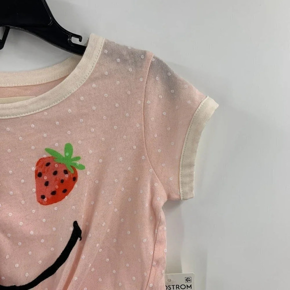 Tucker + Tate Kids' Tie Front Graphic Tee In Pink Seashell Smiley Size 2 NWT - Picture 4 of 14